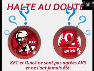 KFC et Quick halal ? En tous cas AVS dément ...