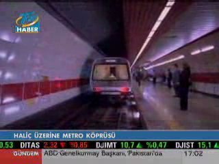 Haliç Üzerine Metro Köprüsü Kuruluyor