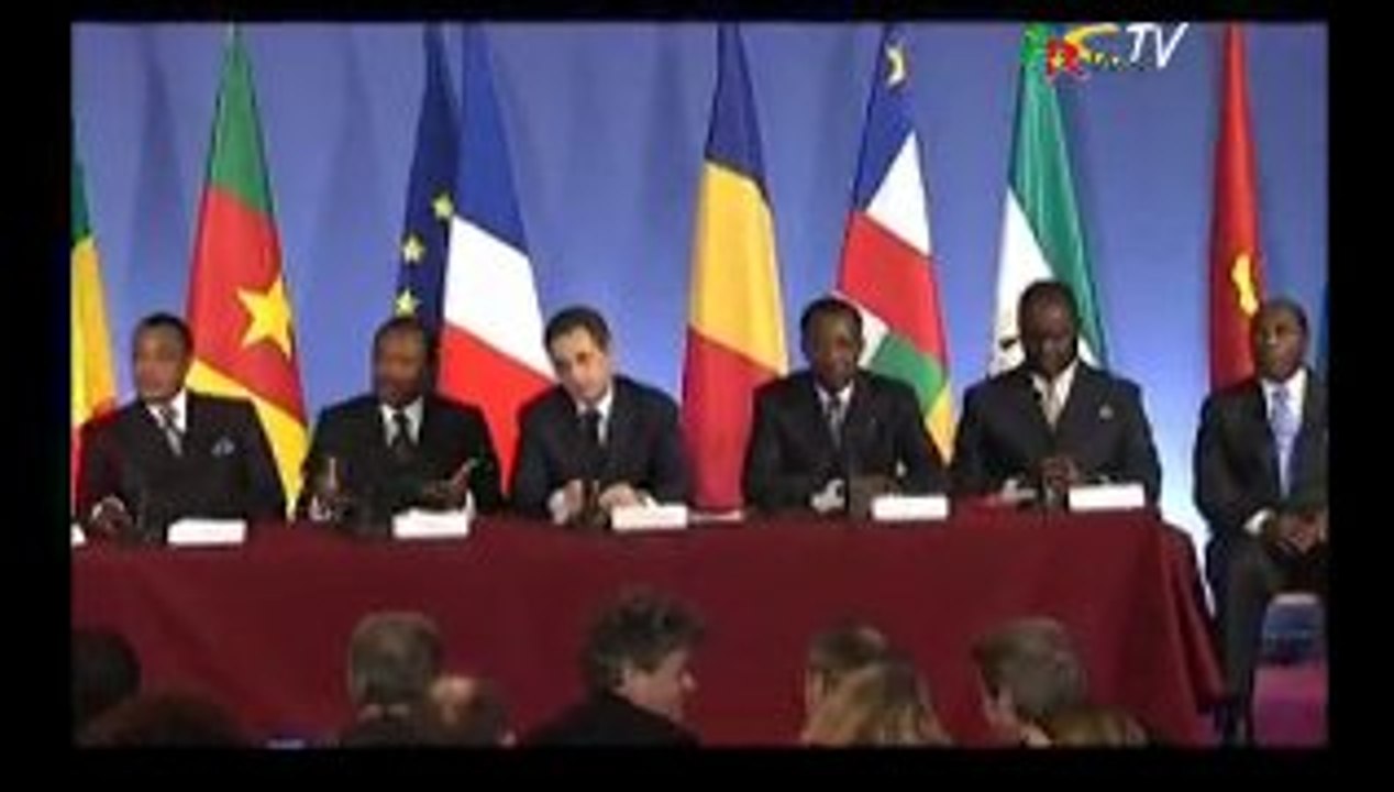chefs d'Etat d'Afrique centrale et Sarkozy COMIFAC PARIS