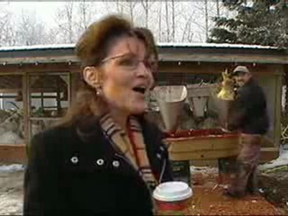 Un abattage de dindes lors d'une interview de Sarah Palin