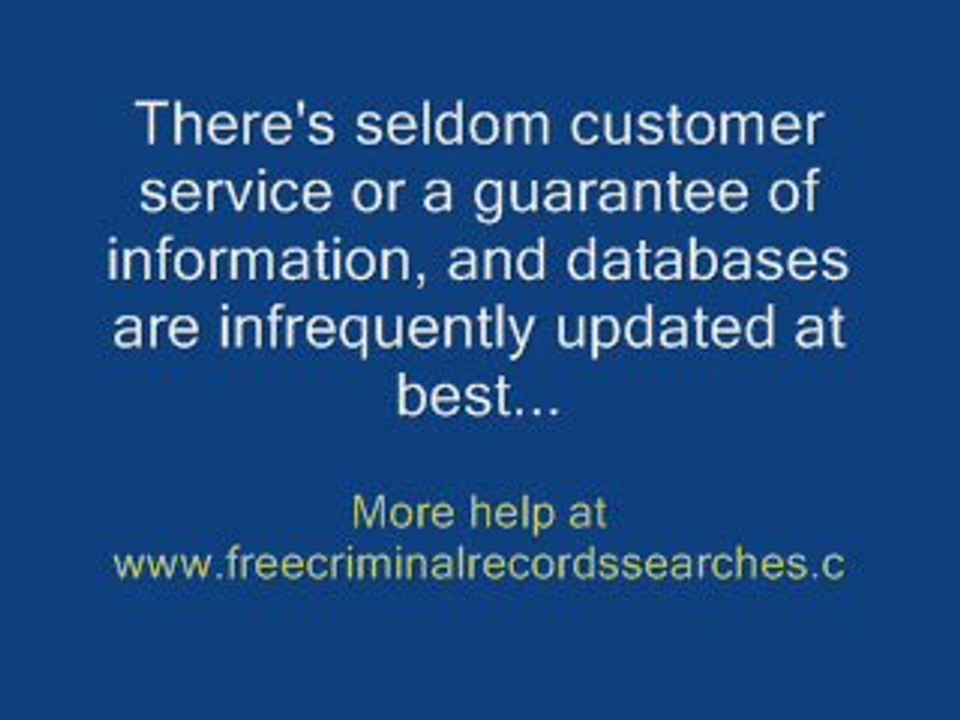 The Truth about Free Criminal Records Searches
