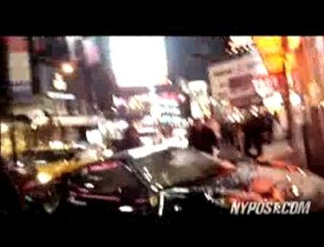 Un accident de voiture sur le tournage d'un film à New Yor