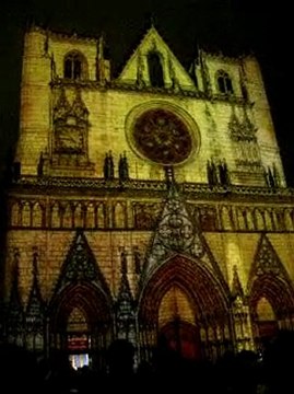Fête des Lumières Lyon - Cathédrale Saint Jean Décembre 2009