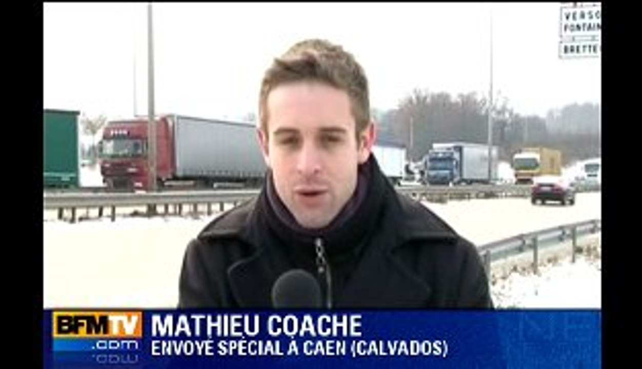 Neige : ça roule mal en Normandie