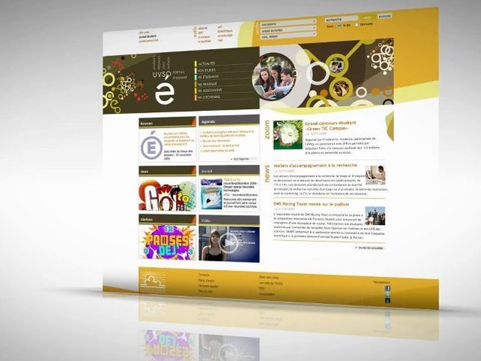 Bande annonce du nouveau site internet de l'UVSQ - Janvier 2010
