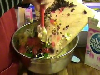 Home made ice cream Christmas pudding