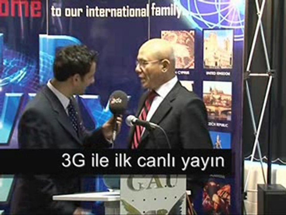 3G ile ilk canlı yayın...