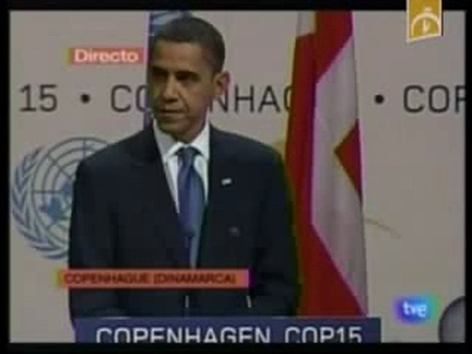 Obama interviene en Cumbre de Copenhague