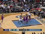 NBA Ryan Hollins timed the missed shot perfectly for the two