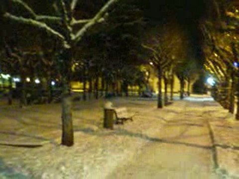 La Bourboule: Le square Joffre sous la neige