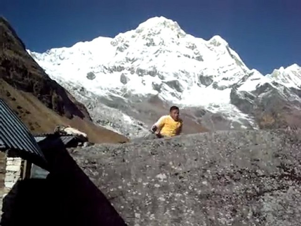 sport au camp de base de l'Annapurna