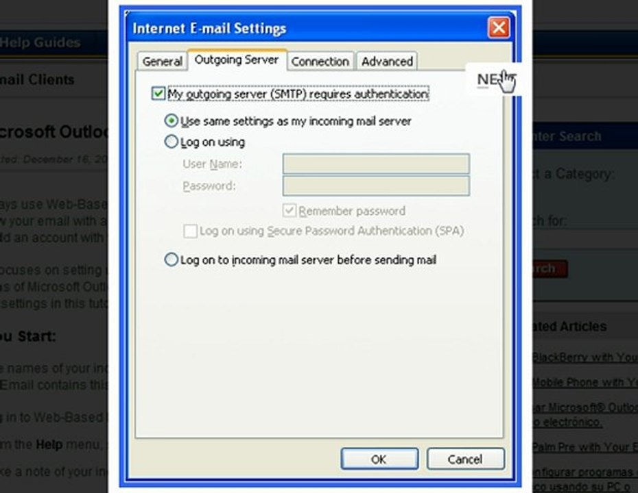 Lynchburg Web Design - Outlook Email Setup