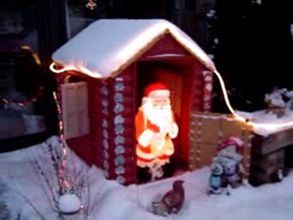 Décorations de Noël 2009 en extérieur nuit
