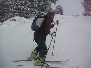 Camille ski rando Décembre 2009 Chamrousse