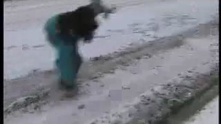 Funny Lucky Accident Woman Dives out of Car before crashing