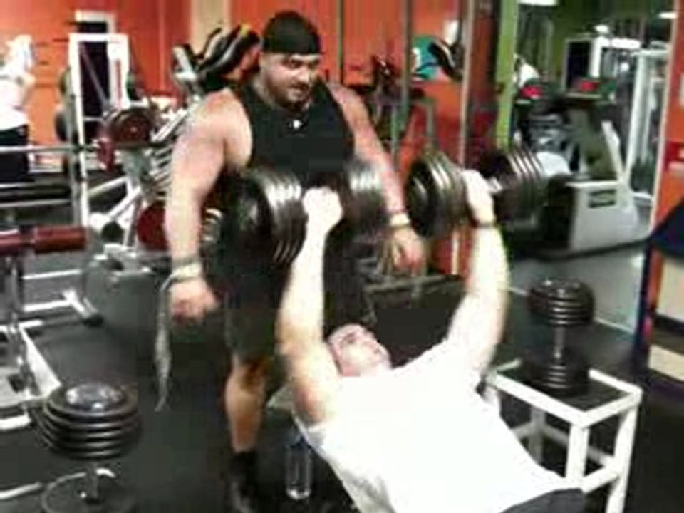 noureddine developper incliner haltere echauffement a 45kg