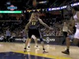 NBA Rudy Gay slides through the backdoor with an alley-oop j