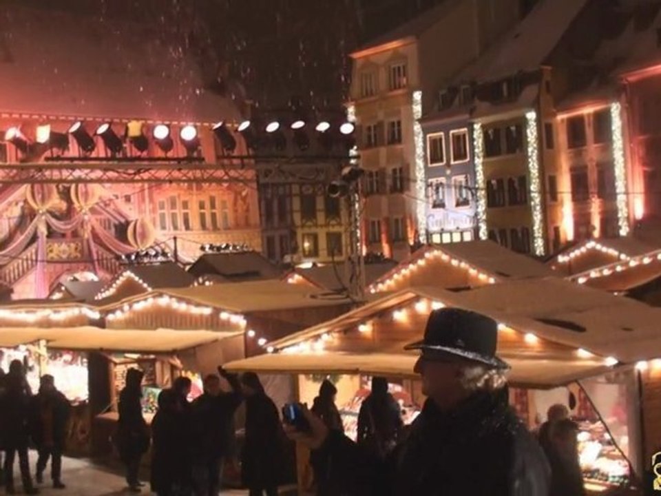 Le Marché de Noel de Mulhouse sous la Neige