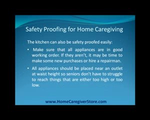 Safety Proofing for Homecargiving
