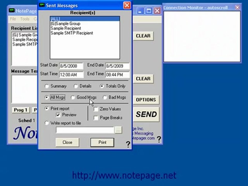 Setting Up Reports for NotePager Pro