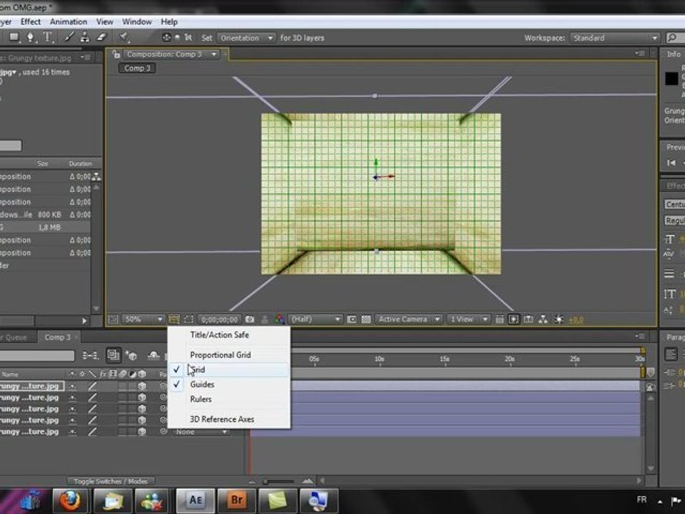 Tutoriel Adobe After effect - Création d'une "scène" part 1