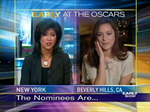 Helooooooo. Marion Cotillard very émue in english on US ti