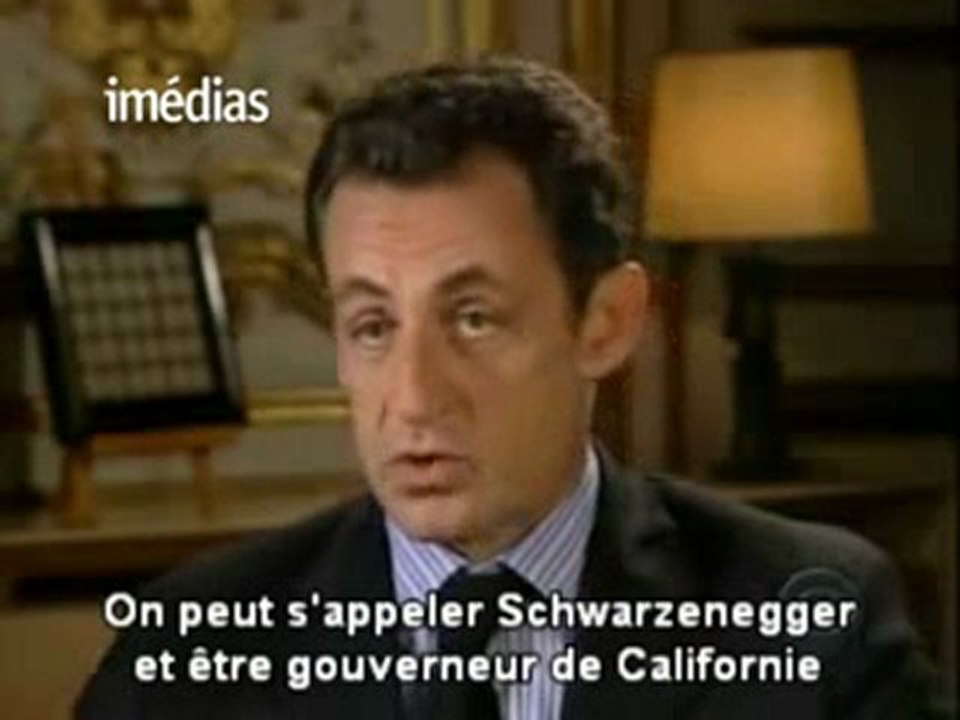 Extrait du reportage de CBS 'Sarko L`Américain' (sous-titr