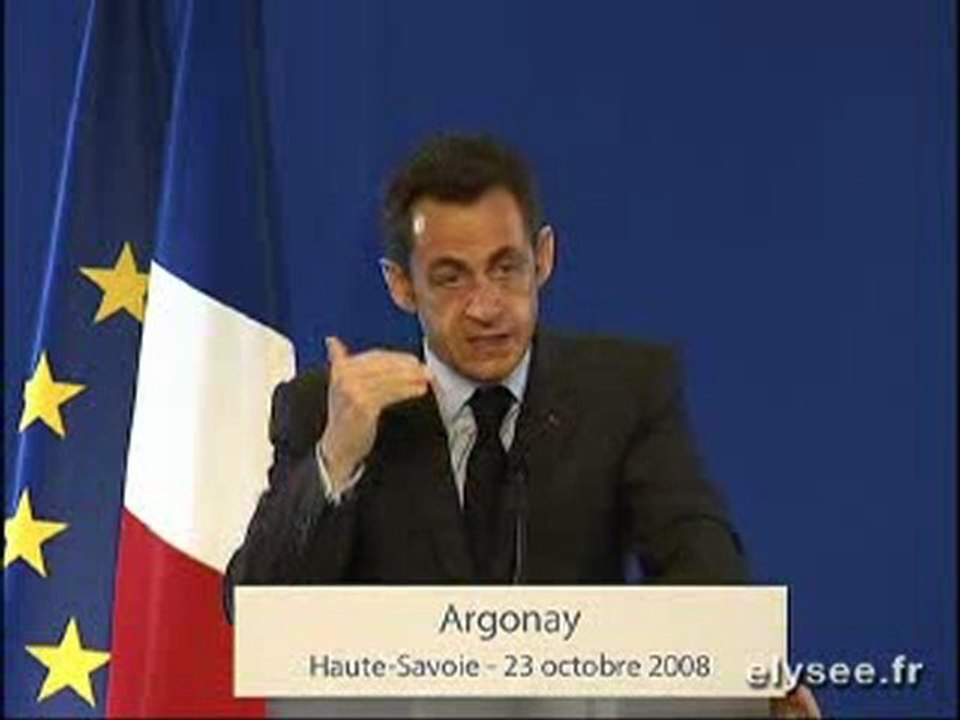 Crise financière : le discours de Nicolas Sarkozy à Argona