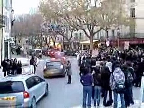 Le blocage au lycée Charles Gide de Uzes