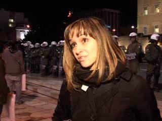 Rassemblement pacifique devant le Parlement à Athènes