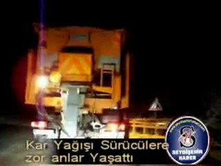 Antalya yolunda ulaşıma kar engeli