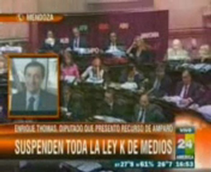 Suspenden Ley de Medios