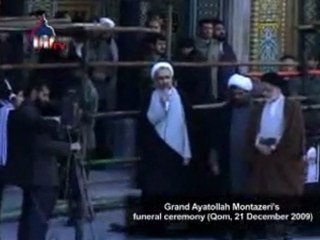 مراسم تشییع جنازه آیت الله منتظری (قم، 30 آذر 1388)