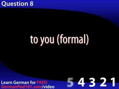 Learn German - Video Vocabulary Beginner #11