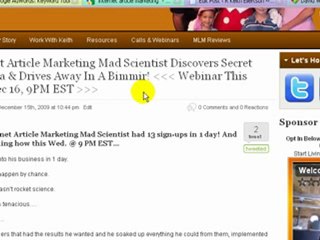Internet Article Marketing Mad Scientist Discovers Secret