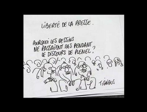 Les dessins de Charb, Tignous et Gros à la soirée du Châte