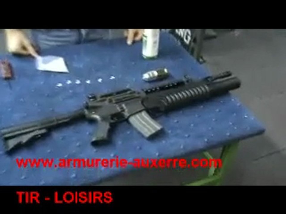 Présentation et Essais du lance grenade a bille (air soft)