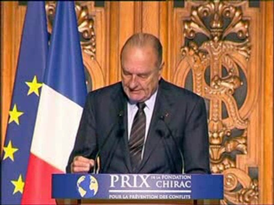 Remise des premiers prix de la Fondation Chirac