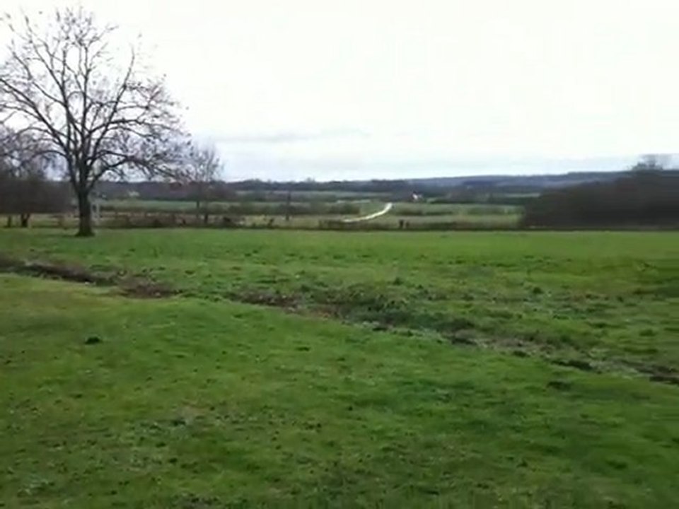 Vue sud de la salle de réception et des chambres d'hôte