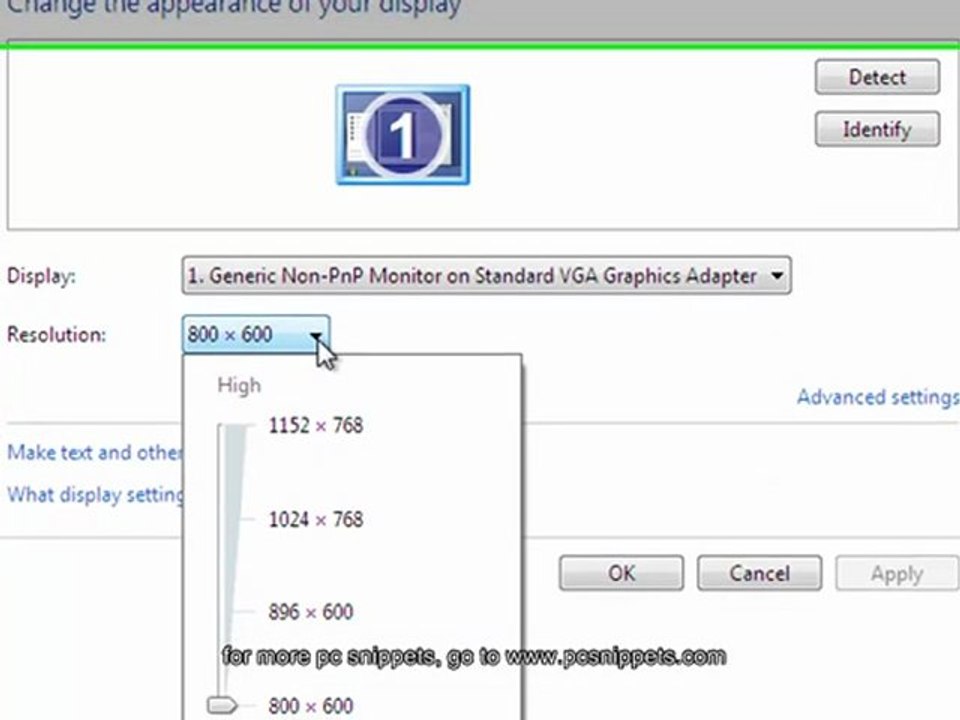 How to change screen resolution in windows xp & 7