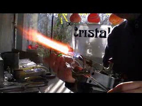 fabrication d'un coeur oiseau filage de verre