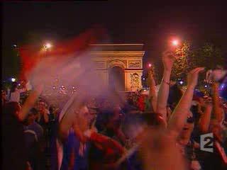 Fête après le match