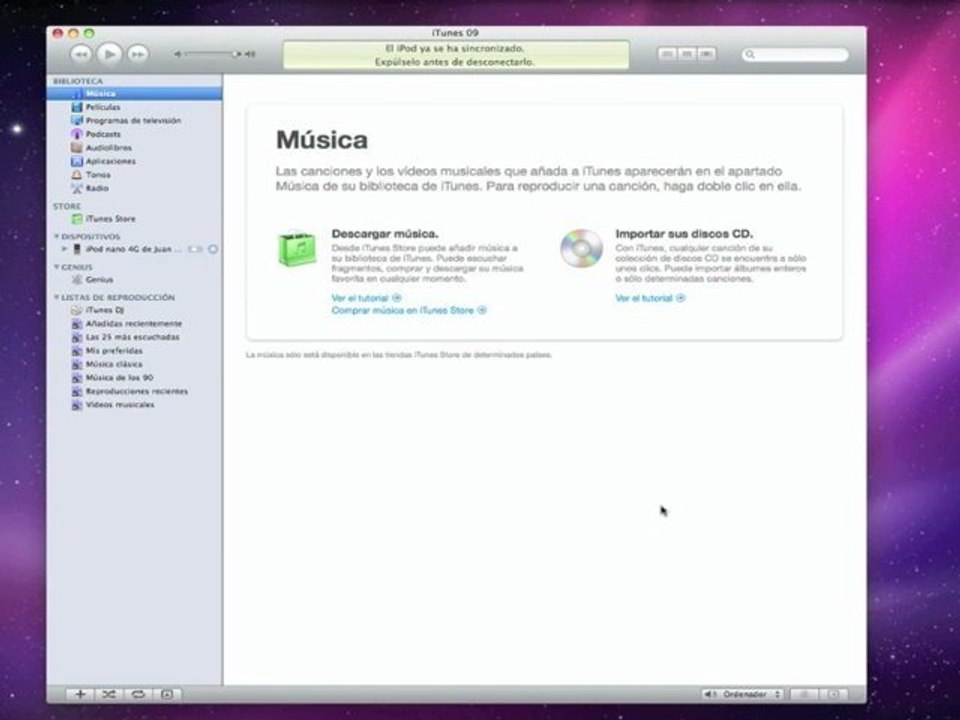 Importar CDs  a nuestra Biblioteca de iTunes