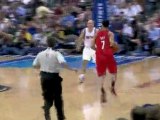 NBA Brandon Roy tosses an alley-oop to LaMarcus Aldridge fro