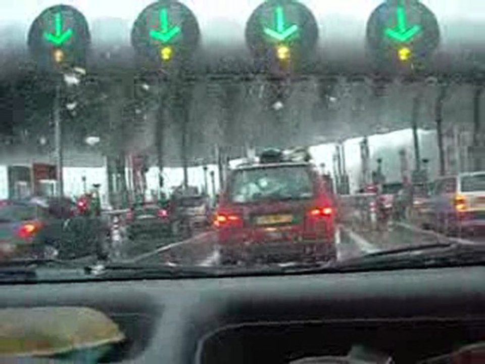 Le péage de St Arnoult sous la neige