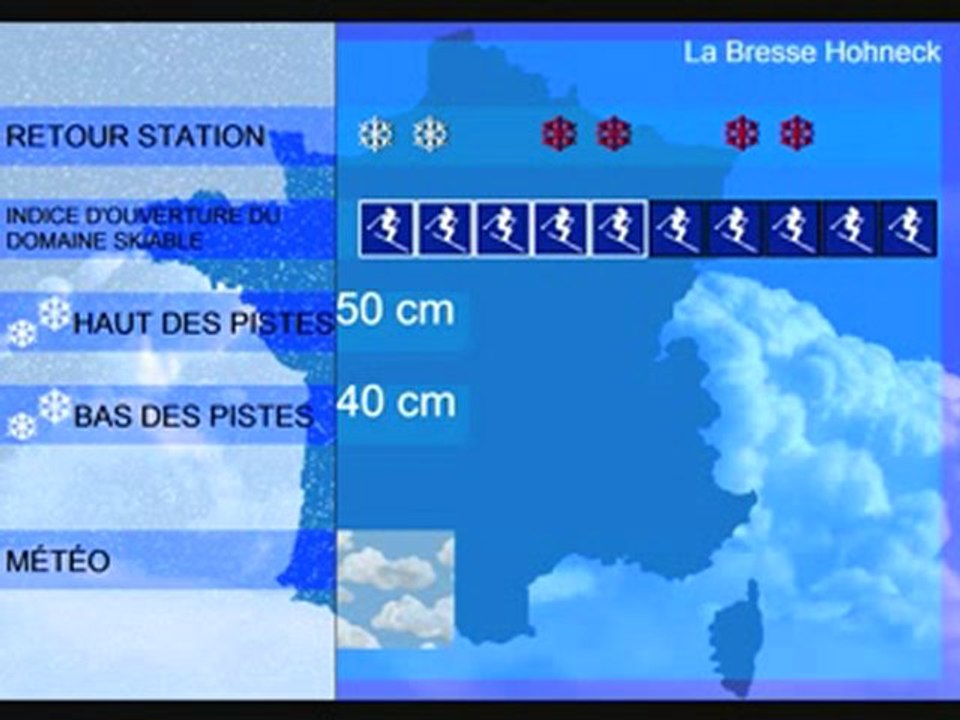 Météo des neiges 24 décembre 2009
