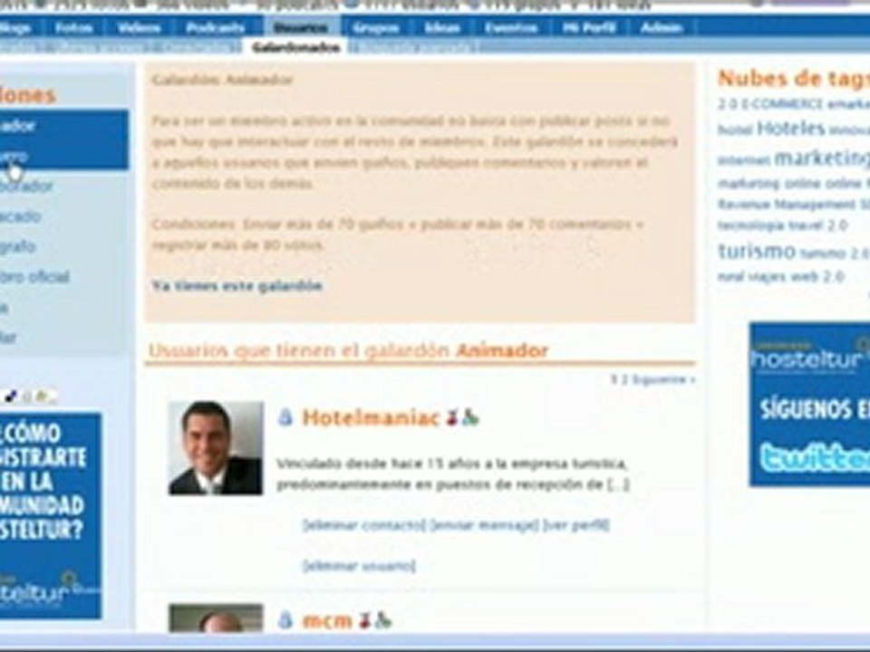 Los galardones como reconocimiento a tu participación