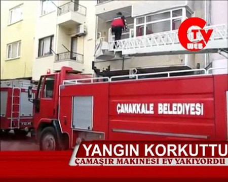 Çamaşır makinesi ev yakıyordu