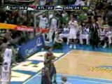 NBA Anthony Carter gets the steal and feeds it to J.R. Smith