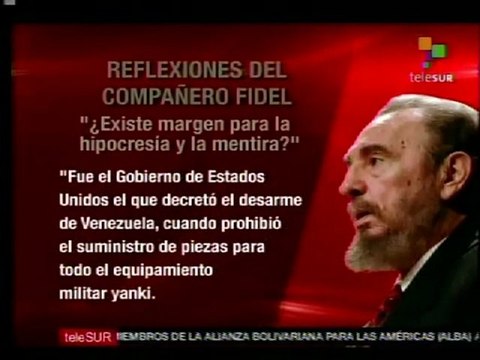 Fidel Castro critica en sus reflexiones hipocresia